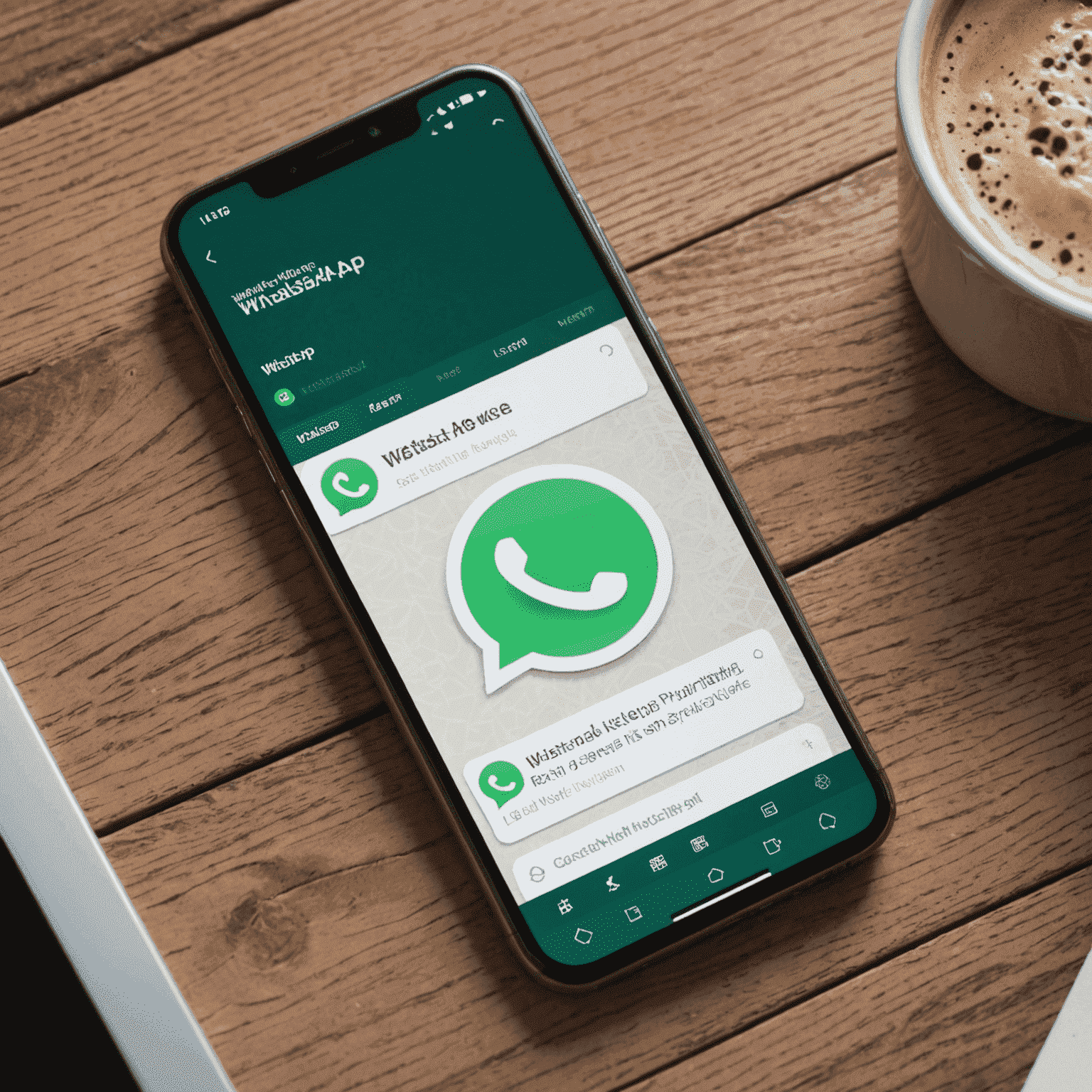 Interfejs WhatsApp Web pokazujący nowe funkcje, takie jak obsługa wielu urządzeń i ulepszone ustawienia prywatności