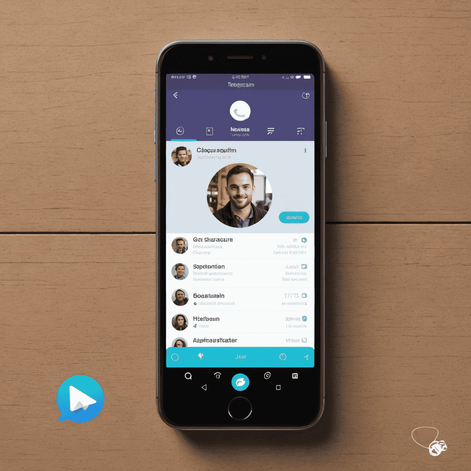 Porównanie interfejsów Viber i Telegram, pokazujące różnice w wyglądzie i funkcjach