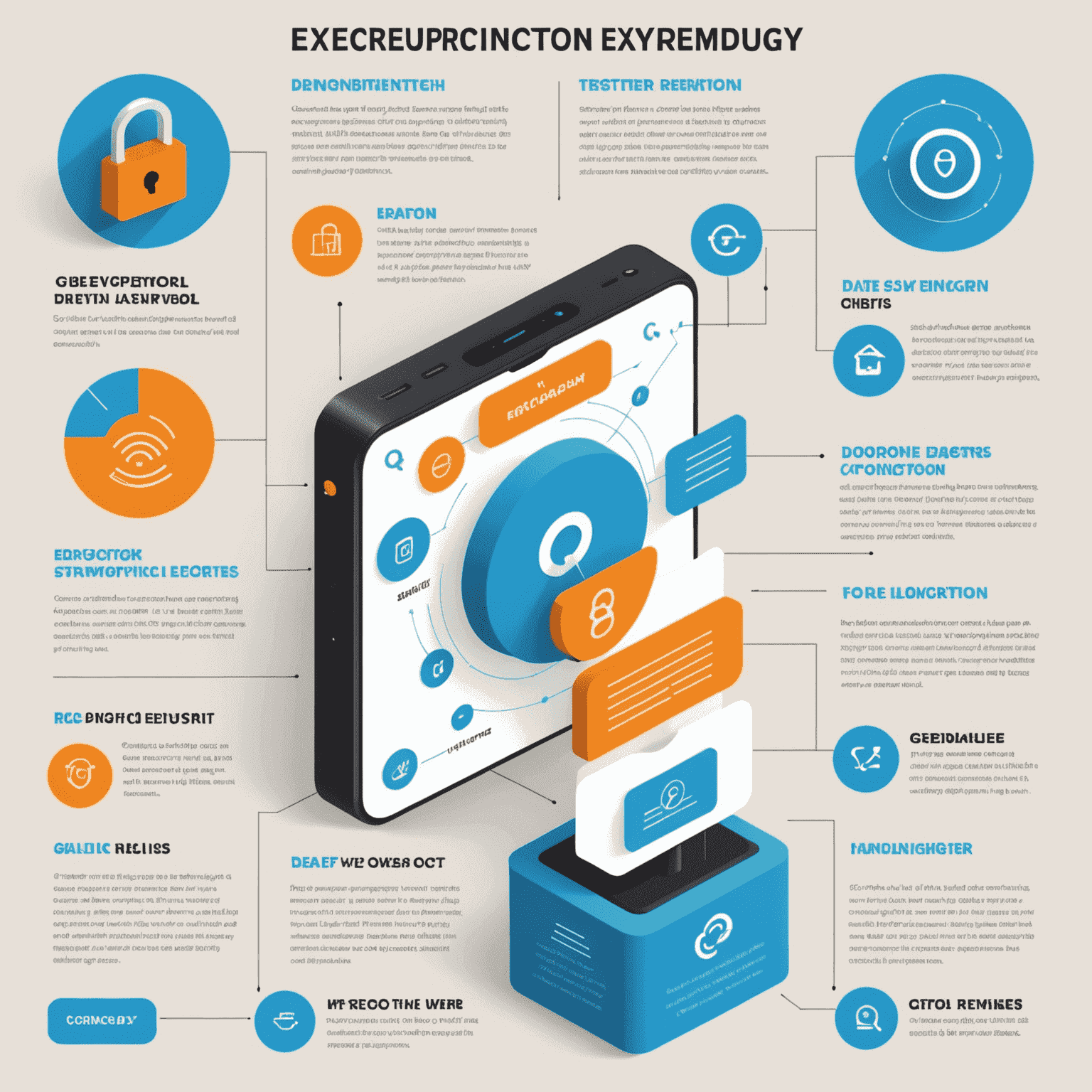Infografika przedstawiająca technologię szyfrowania Signala i funkcje prywatności